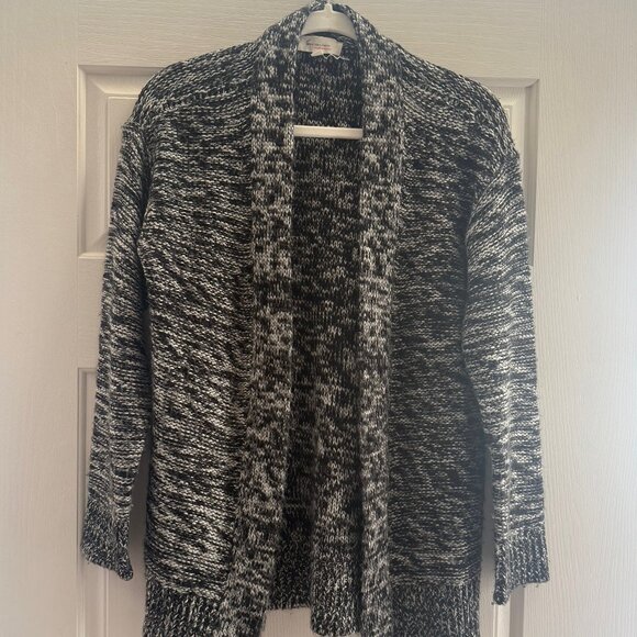 Vince Camuto Black White Women's Knit Cardigan Small - Picture 2 of 5